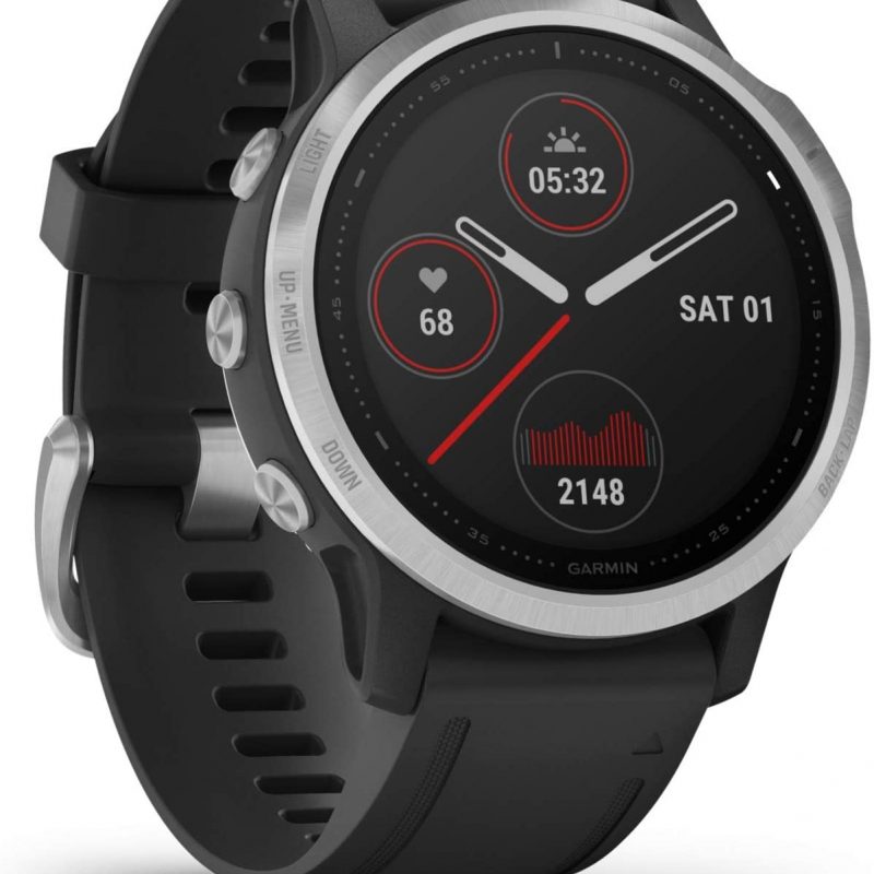 fēnix® 6S, plata, negro con correa negra