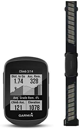 Garmin Edge 130 Plus con HRM-Dual, ciclocomputador GPS compacto con funciones de entrenamiento