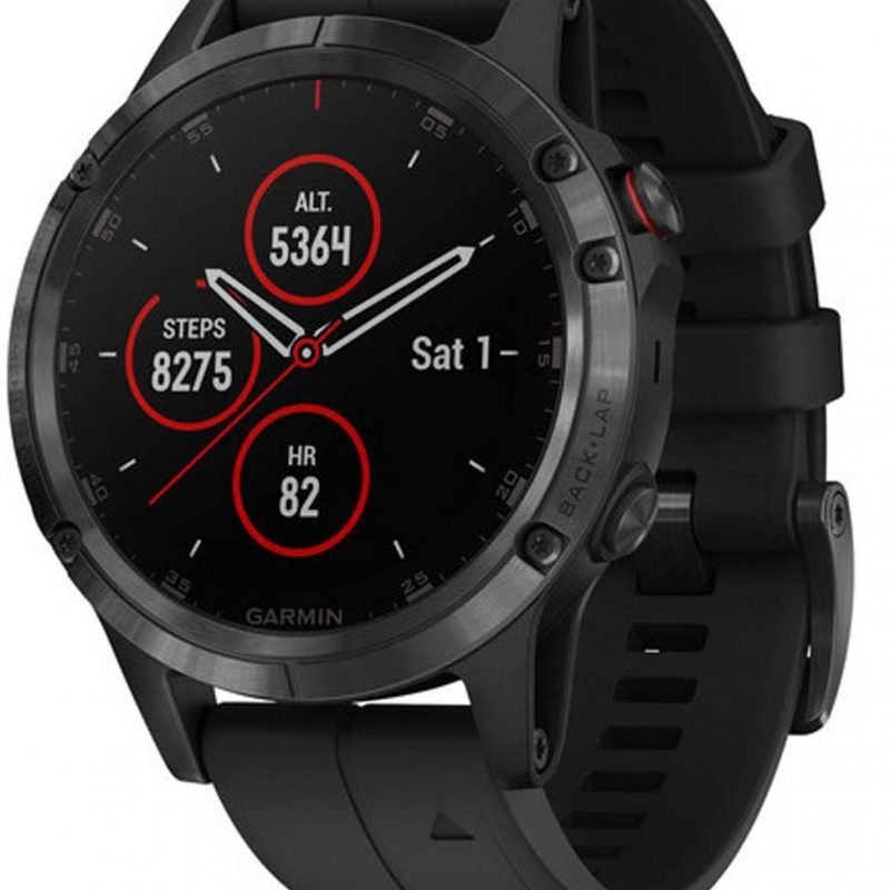 fēnix® 5 Plus Sapphire, Black with Black Band