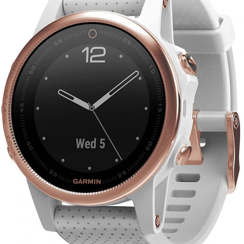 fēnix® 5S Rose Goldtone Sapphire with White Band