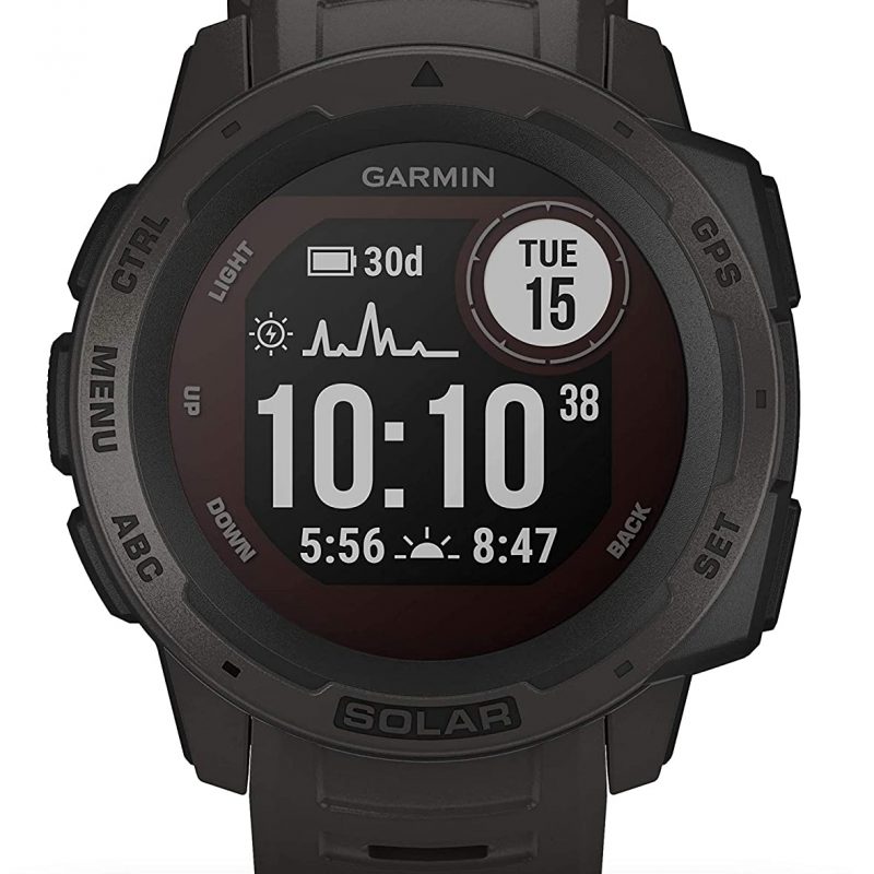 Garmin Instinct Solar, Reloj GPS resistente con carga solar - Grafito