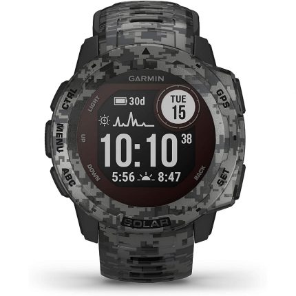 Garmin Instinct Solar Camo, Reloj GPS resistente con carga solar - Grafito