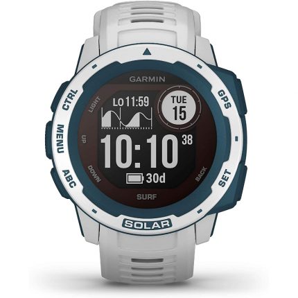 Garmin Instinct Solar Surf, Reloj GPS resistente con carga solar - Blanco