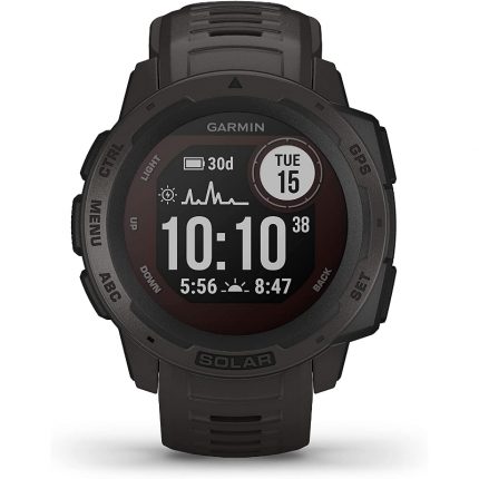 Garmin Instinct Solar, Reloj GPS resistente con carga solar - Grafito