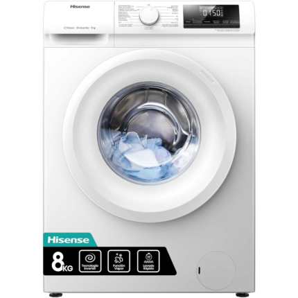 Hisense Lavadora de carga frontal 8 kg 1400 rpm WFQP801419VM