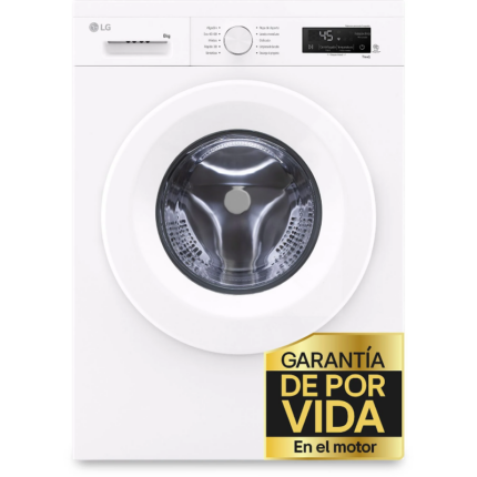 Lavadora LG F4X1008NWH de Carga Frontal 8 kg 1400 rpm